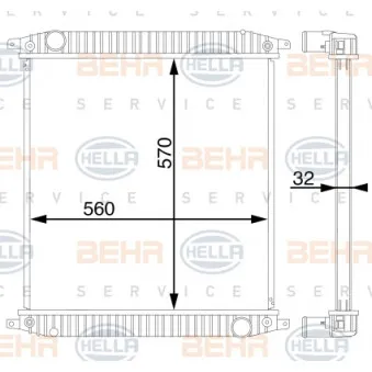 Radiateur, refroidissement du moteur HELLA