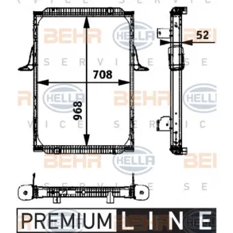Radiateur, refroidissement du moteur HELLA