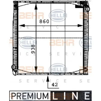 Radiateur, refroidissement du moteur HELLA