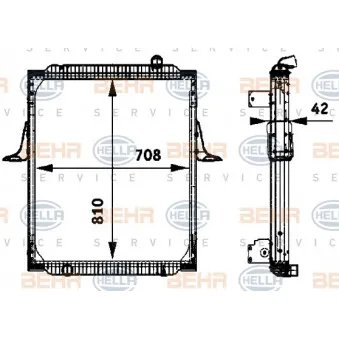 Radiateur, refroidissement du moteur HELLA