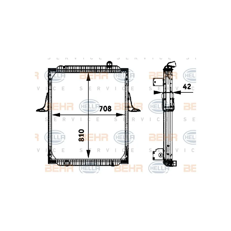 Radiateur, refroidissement du moteur HELLA 8MK 376 722-071