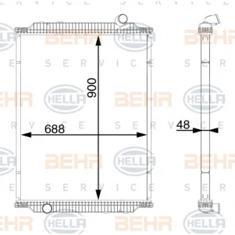 Radiateur, refroidissement du moteur HELLA