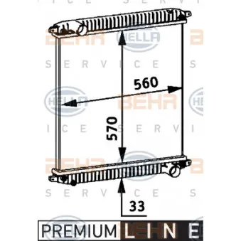 Radiateur, refroidissement du moteur HELLA