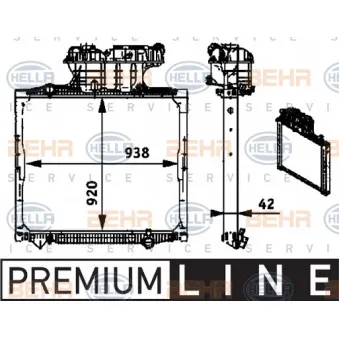 Radiateur, refroidissement du moteur HELLA