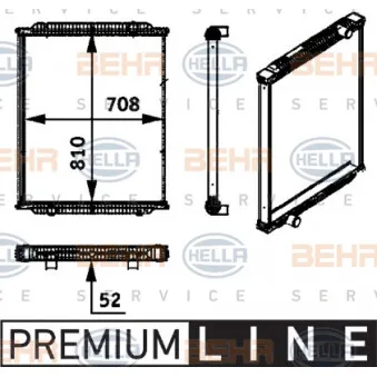 Radiateur, refroidissement du moteur HELLA