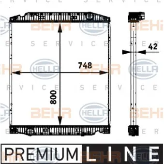 Radiateur, refroidissement du moteur HELLA