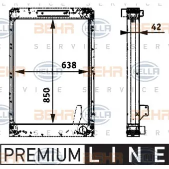 Radiateur, refroidissement du moteur HELLA