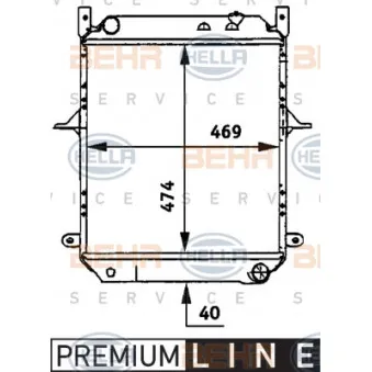 Radiateur, refroidissement du moteur HELLA