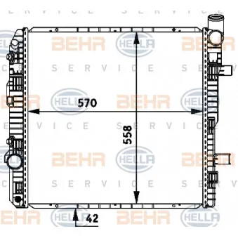 Radiateur, refroidissement du moteur HELLA