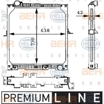 Radiateur, refroidissement du moteur HELLA