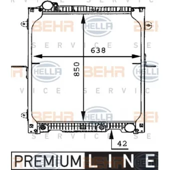 Radiateur, refroidissement du moteur HELLA