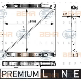 Radiateur, refroidissement du moteur HELLA