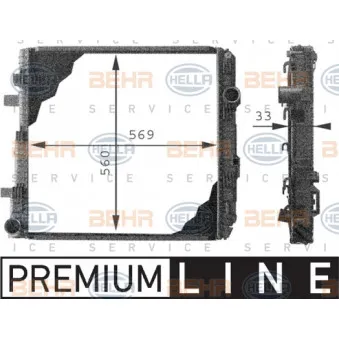 Radiateur, refroidissement du moteur HELLA