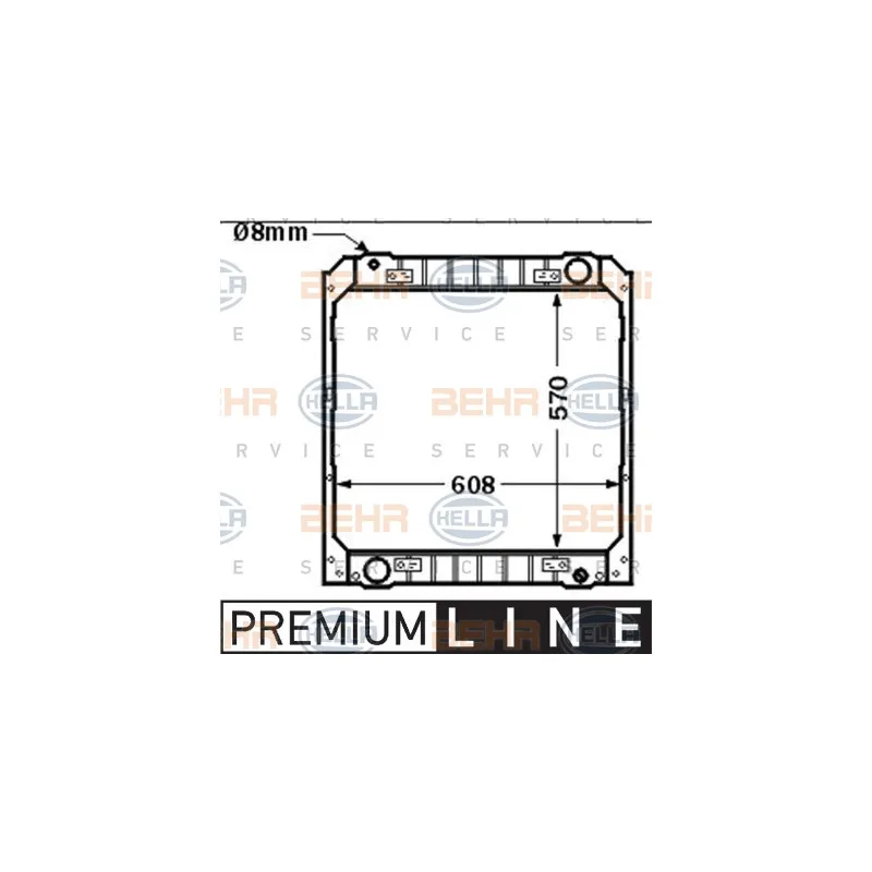 Radiateur, refroidissement du moteur HELLA 8MK 376 717-561