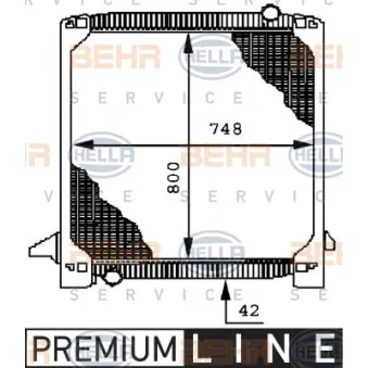 Radiateur, refroidissement du moteur HELLA