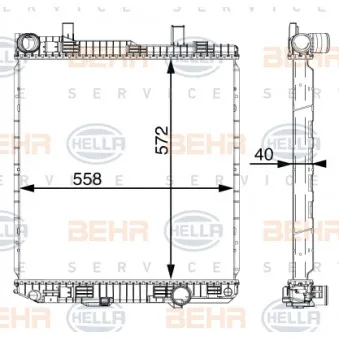 Radiateur, refroidissement du moteur HELLA