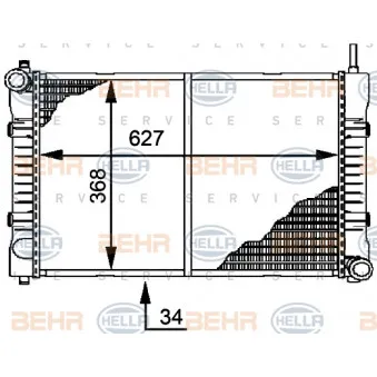 Radiateur, refroidissement du moteur HELLA