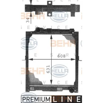 Radiateur, refroidissement du moteur HELLA