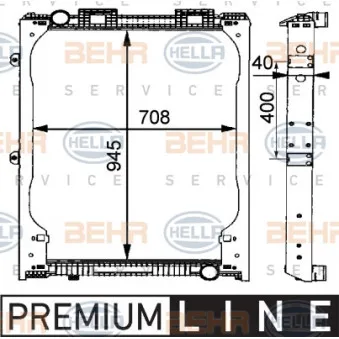 Radiateur, refroidissement du moteur HELLA