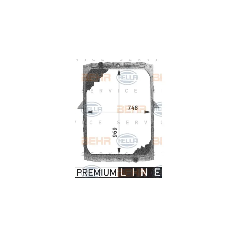 Radiateur, refroidissement du moteur HELLA 8MK 376 721-511