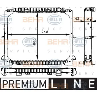 Radiateur, refroidissement du moteur HELLA