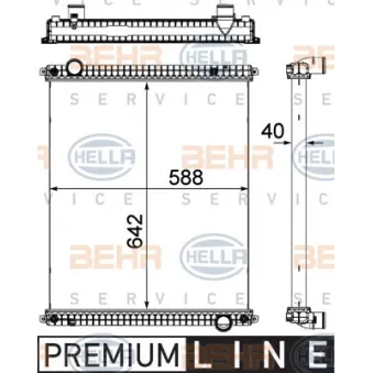 Radiateur, refroidissement du moteur HELLA