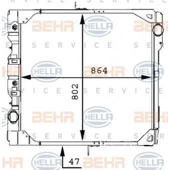 Radiateur, refroidissement du moteur HELLA