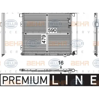 Condenseur, climatisation HELLA