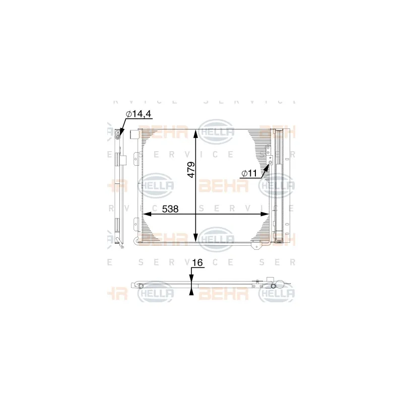 Condenseur, climatisation HELLA 8FC 351 029-374