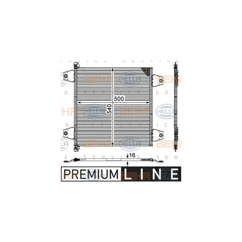 Condenseur, climatisation HELLA 8FC 351 029-091
