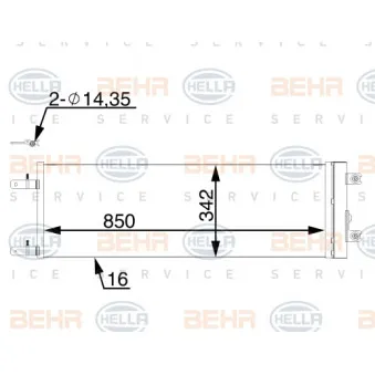Condenseur, climatisation HELLA