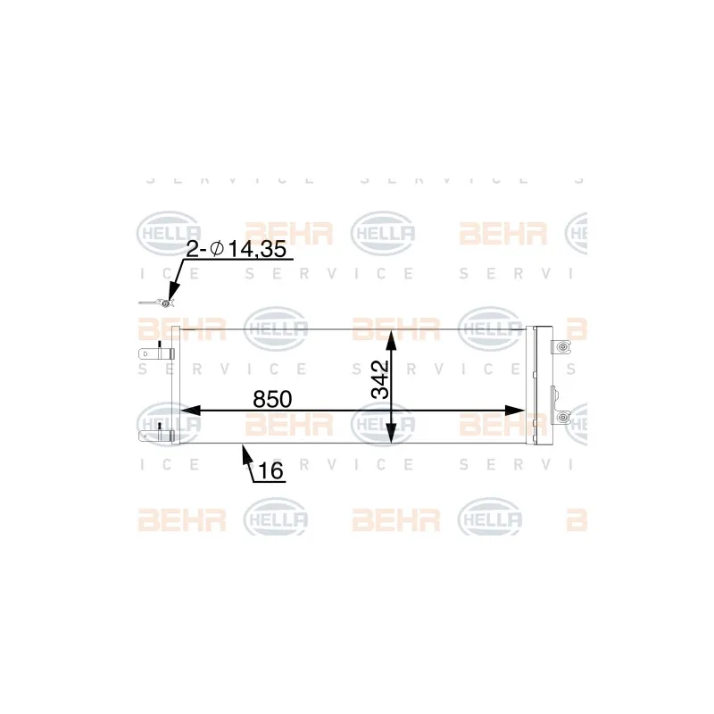 Condenseur, climatisation HELLA 8FC 351 009-464