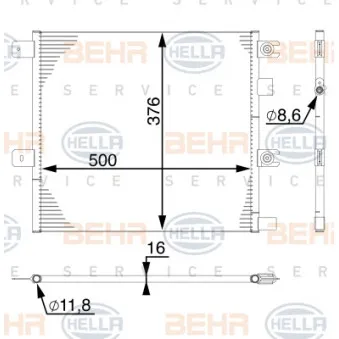 Condenseur, climatisation HELLA