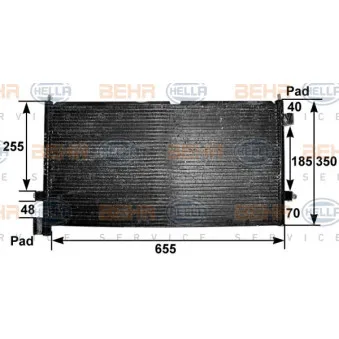 Condenseur, climatisation HELLA