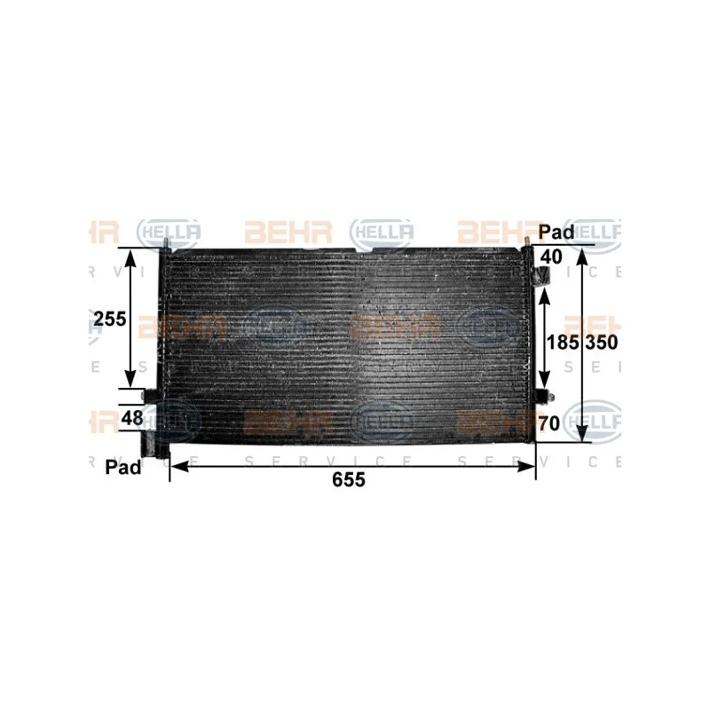 Condenseur, climatisation HELLA 8FC 351 300-581