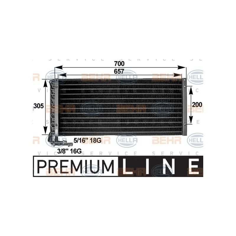 Condenseur, climatisation HELLA 8FC 351 300-061