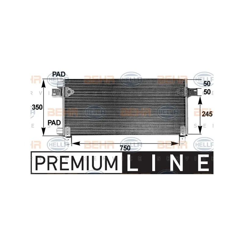 Condenseur, climatisation HELLA 8FC 351 300-121