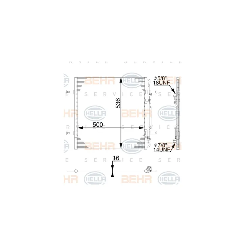 Condenseur, climatisation HELLA 8FC 351 300-144