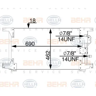 Condenseur, climatisation HELLA