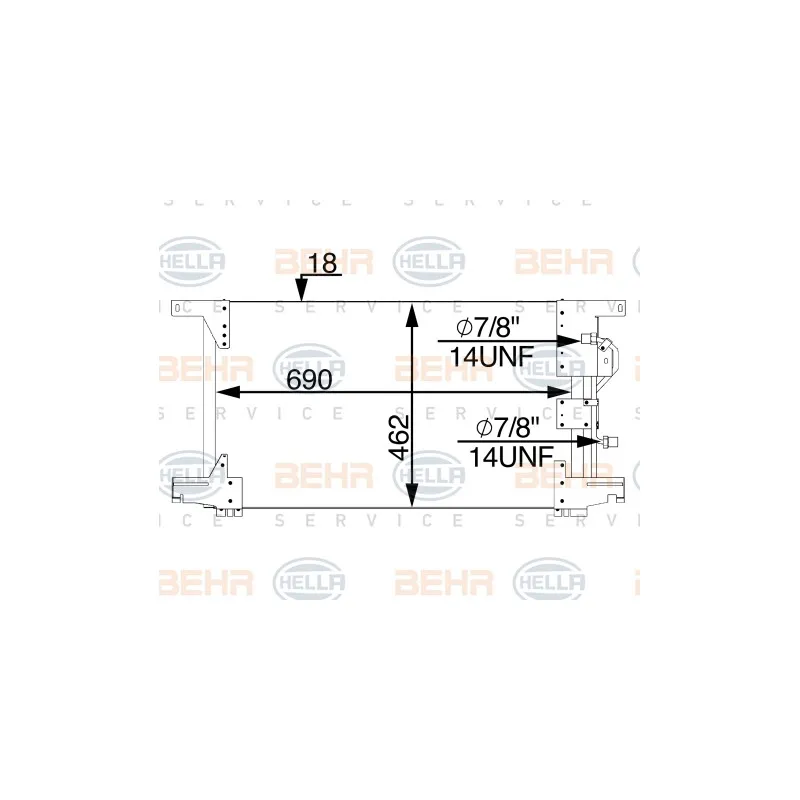 Condenseur, climatisation HELLA 8FC 351 300-134