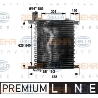 Condenseur, climatisation HELLA