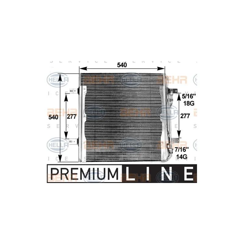 Condenseur, climatisation HELLA 8FC 351 300-141