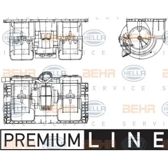 Pulseur d'air habitacle HELLA
