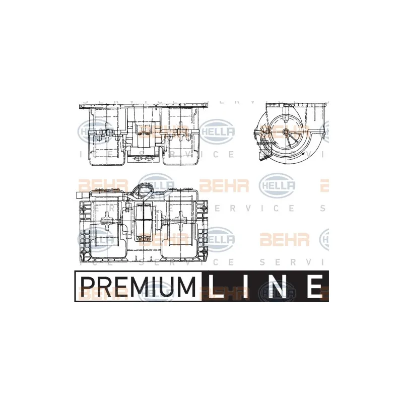 Pulseur d'air habitacle HELLA 8EW 351 336-141