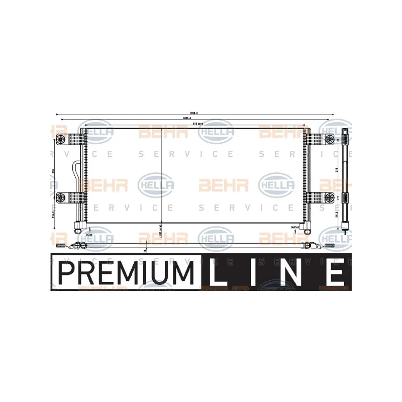 Condenseur, climatisation HELLA 8FC 351 343-231