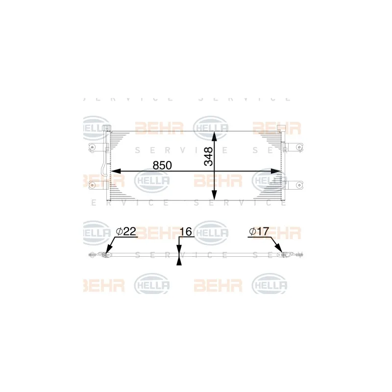 Condenseur, climatisation HELLA 8FC 351 343-224