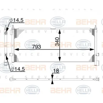 Condenseur, climatisation HELLA