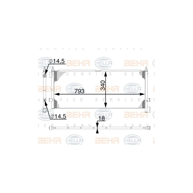 Condenseur, climatisation HELLA 8FC 351 307-314