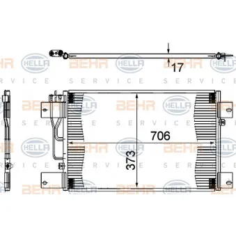 Condenseur, climatisation HELLA