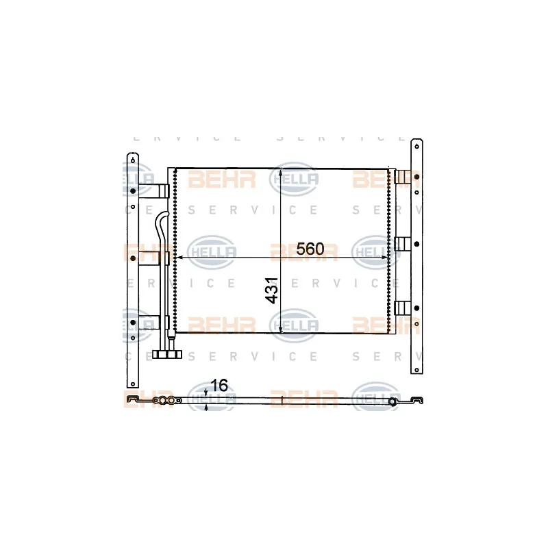 Condenseur, climatisation HELLA 8FC 351 306-061